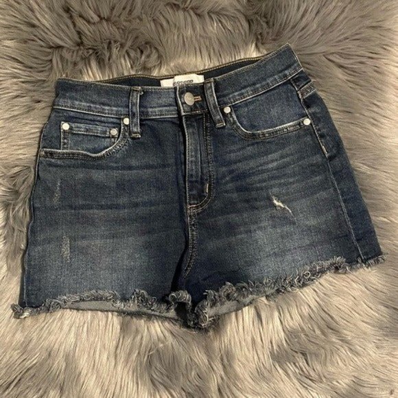 Victoria’s Secret PINK Frayed Denim Shorts Sz 2 - Picture 2 of 4
